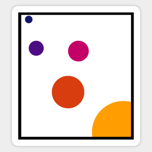 random circles with random colors Sticker